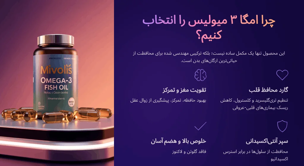 چرا omega 3 mivolis بخریم؟