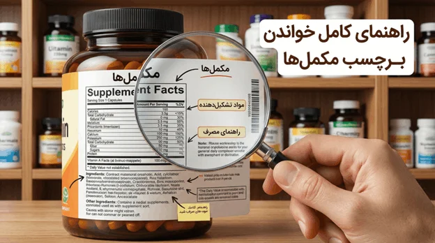 شناسایی مکمل های خواندن برچسب روی مکمل