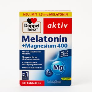 «ملاتونین + منیزیم ۴۰۰ داپل هرز ۳۰ عددی | Doppelherz Melatonin + Magnesium 400»